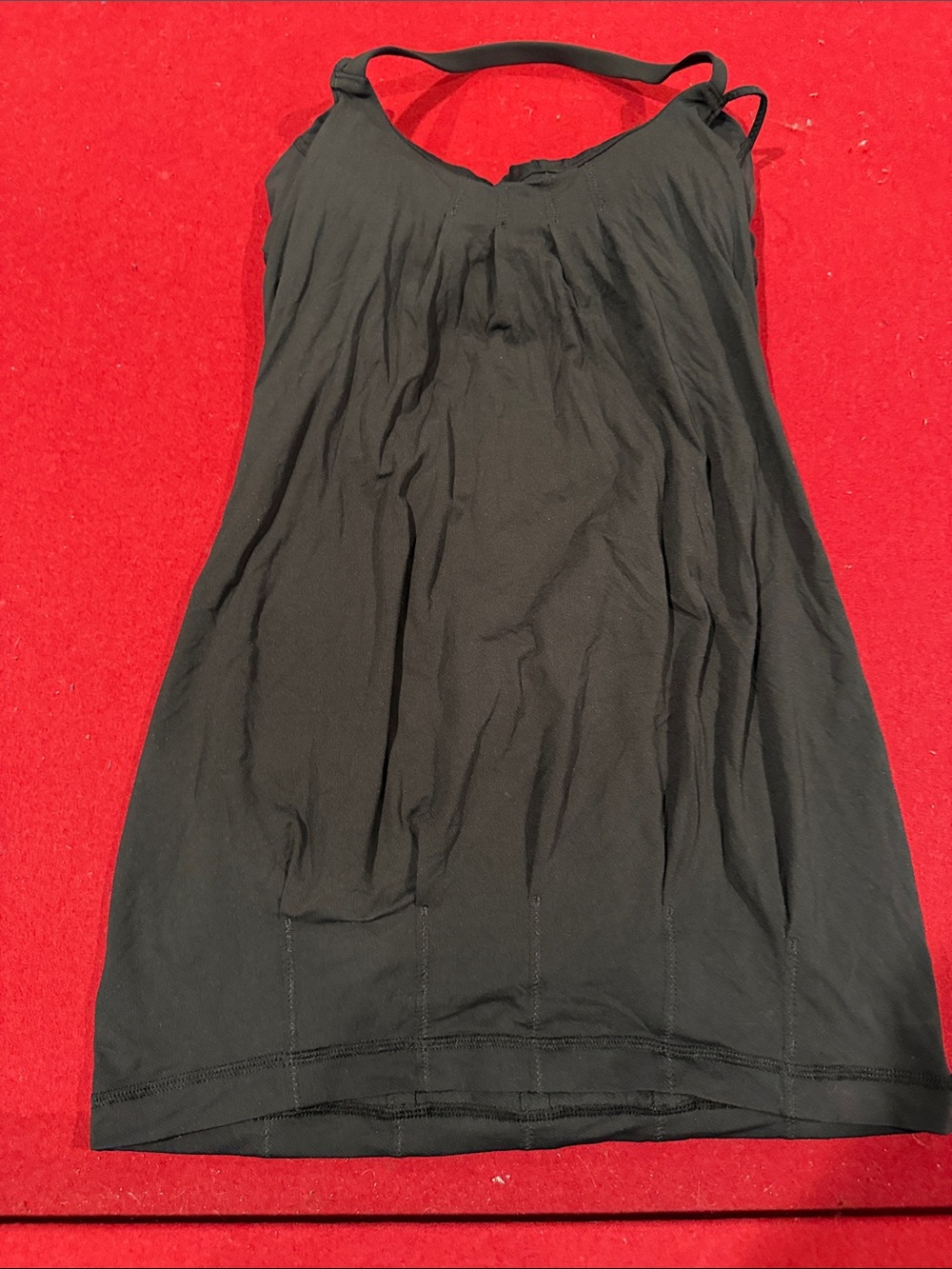 Lulu Black strappy Tank size 8